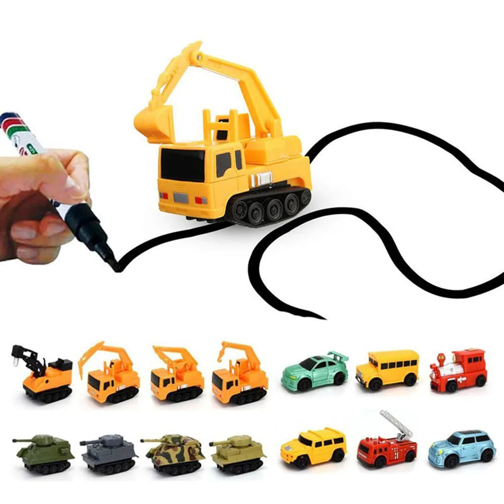 Buntes interaktives Linienverfolgungsauto, ideal als Kindergeschenk und für motorische Entwicklung.