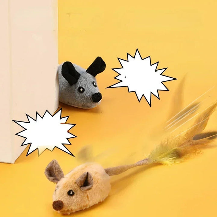 Robustes interaktives Mäusespielzeug für Katzen, fördert gesunde Bewegung und reduziert Langeweile bei Haustieren.