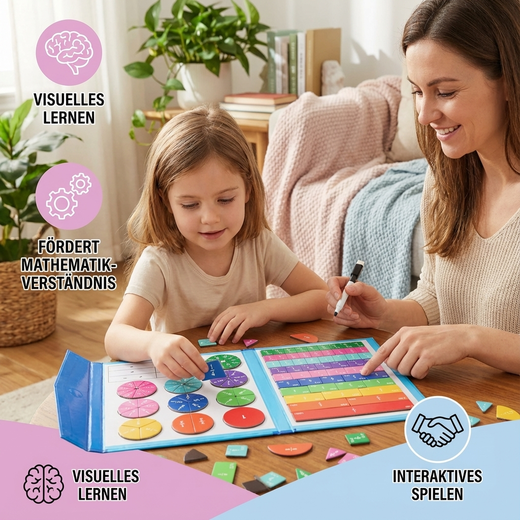Pädagogisches Lernspielzeug für Kinder: Brüche & Dezimalzahlen spielerisch verstehen mit diesem Mathematik-Magnetspiel.