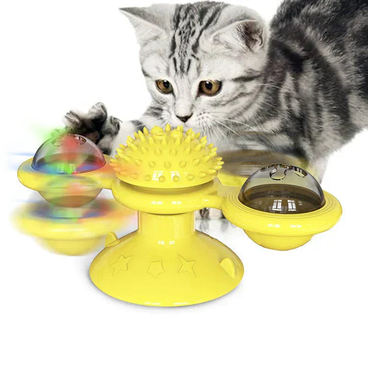 Langlebiges WhirlPlay Windmühlen-Katzenspielzeug. Fördert Motorik & Zahnpflege Ihrer Katze.