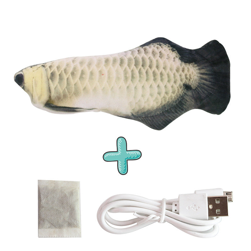 Lebensechtes Zappelfisch Hundespielzeug, interaktiv & USB-aufladbar für stundenlangen Spielspaß.