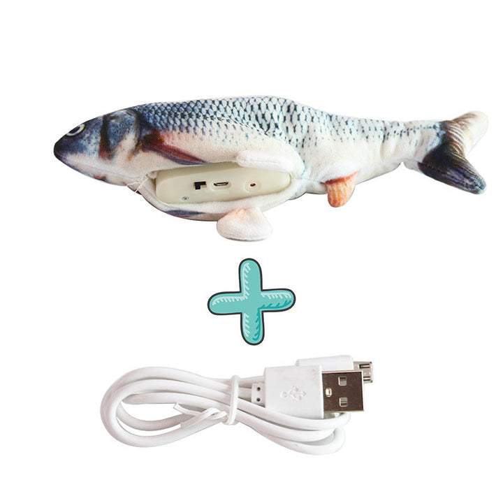 Interaktives Zappelfischspielzeug für Hunde, fördert Spiel & Bewegung. USB-aufladbares Haustier-Zappelfisch.
