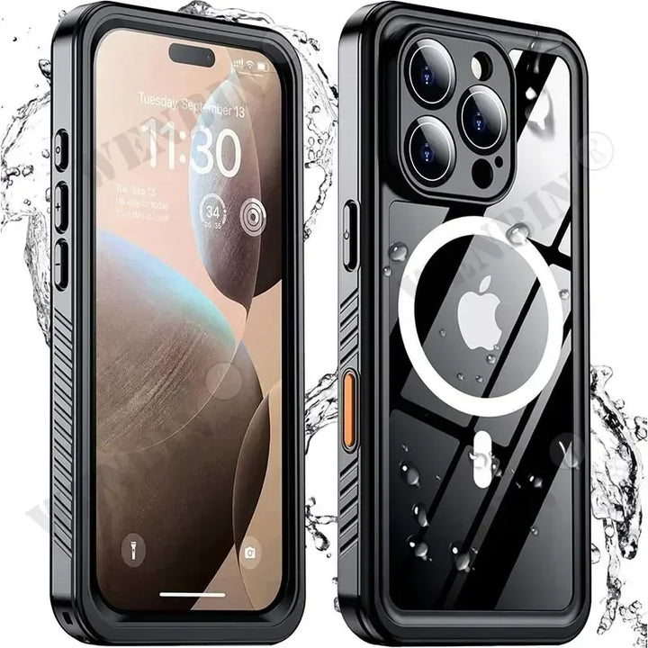 IP68 wasserdichte iPhone Handyhülle mit Vollschutz, ideal für Outdoor-Abenteuer und täglichen Gebrauch.
