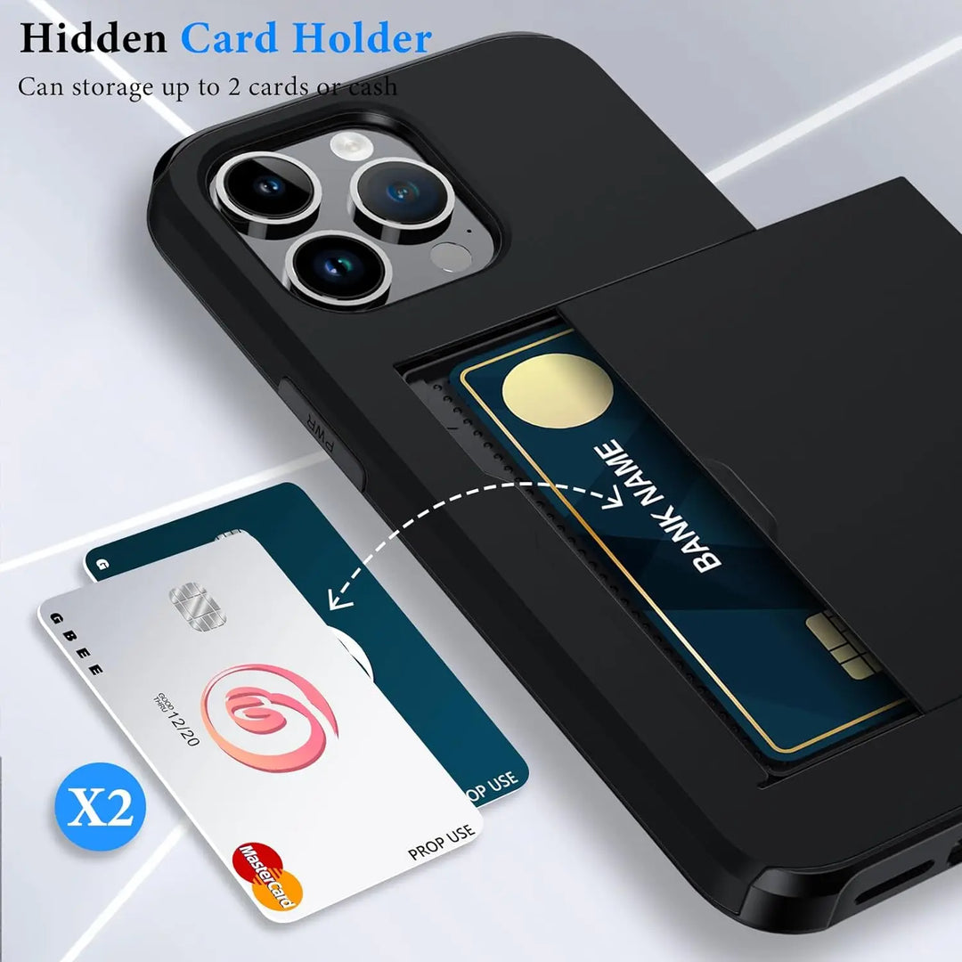 iPhone-Hülle mit Kartenhalter für schlanken Schutz & Wallet-Design. Praktische Handyhülle, stoßfest.