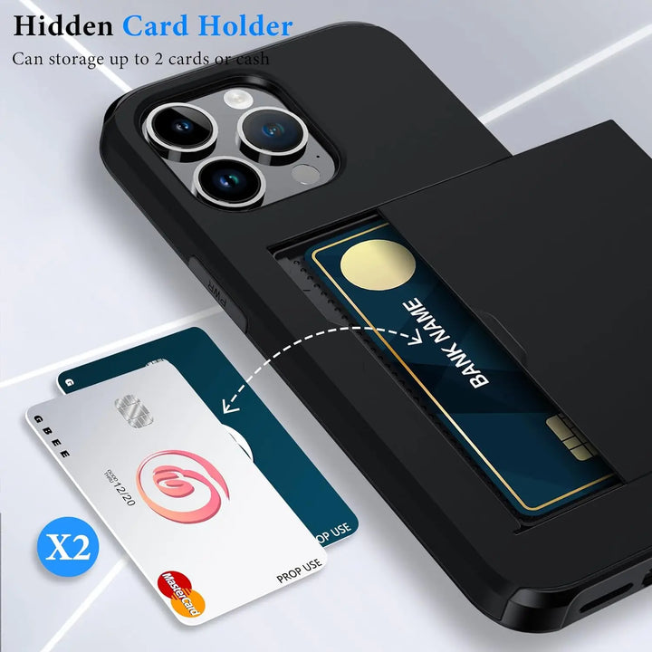 iPhone-Hülle mit Kartenhalter für schlanken Schutz & Wallet-Design. Praktische Handyhülle, stoßfest.