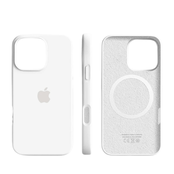 Geschmeidige iPhone MagSafe Silikonhülle. Bietet weichen Schutz, präzise Passform und ist ideal für den Alltag.