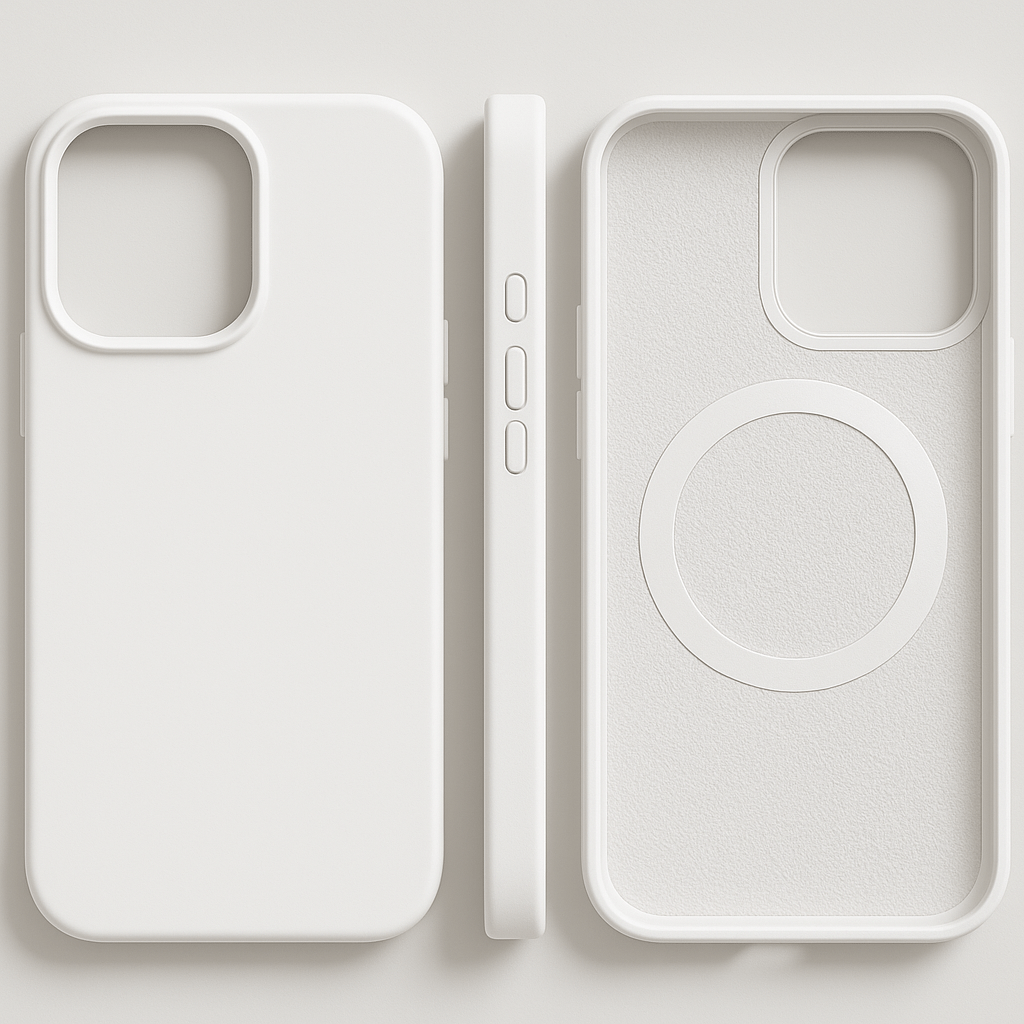 Moderne iPhone Silikonhülle mit MagSafe. Kombiniert eleganten Stil, zuverlässigen Schutz und Komfort für dein Smartphone.
