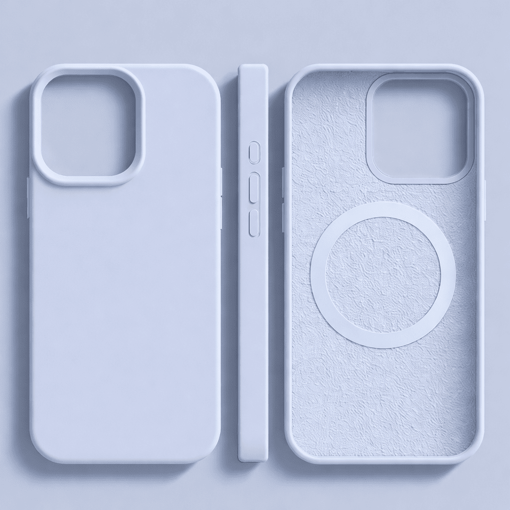 Die ideale iPhone MagSafe Silikonhülle: Weicher Schutz, kabelloses Laden und minimalistisches, elegantes Design für dein iPhone.