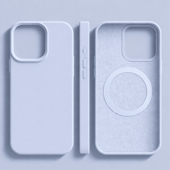 Die ideale iPhone MagSafe Silikonhülle: Weicher Schutz, kabelloses Laden und minimalistisches, elegantes Design für dein iPhone.