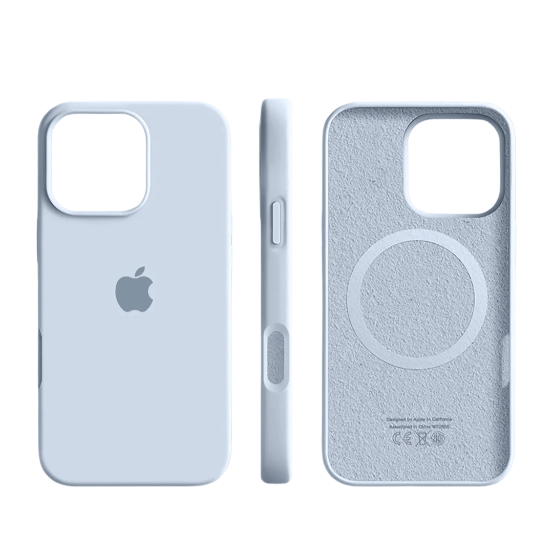 Soft-Touch iPhone Silikonhülle mit MagSafe. Angenehme Haptik, stoßfester Schutz und elegantes, schlankes Design.