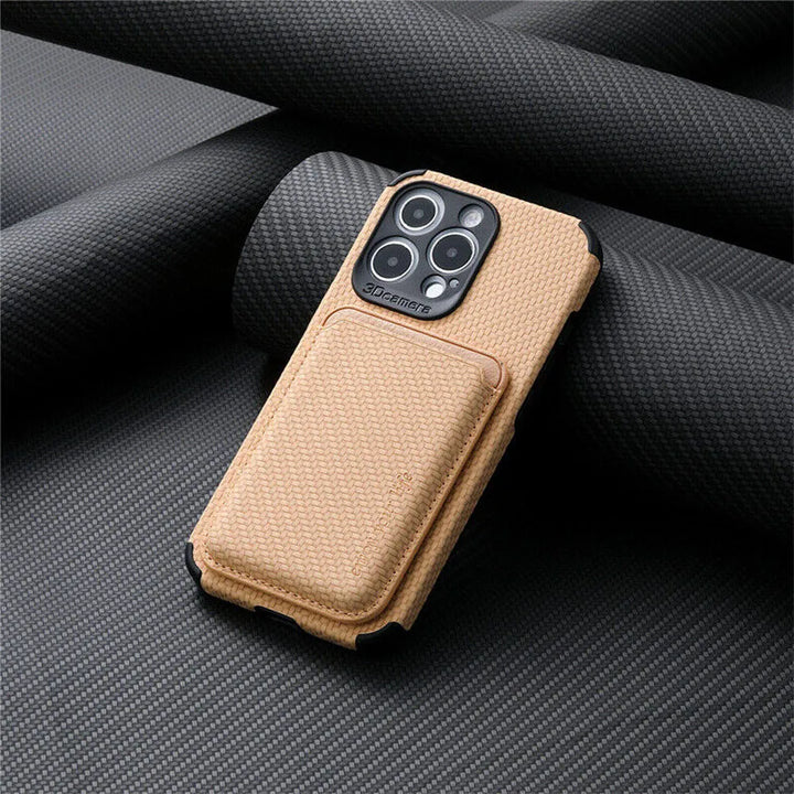 Robuste iPhone Schutzhülle mit MagSafe und Kartenfach. Perfektes Smartphone Zubehör für Alltag und Stil.