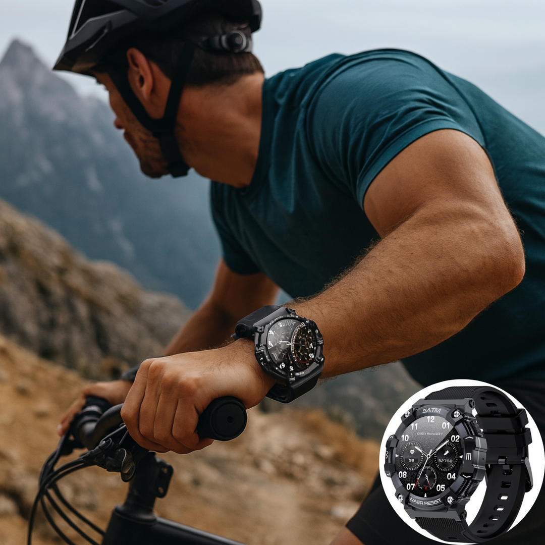 IronForce Pro Herren Smartwatch, robust & stoßfest, ideal für Outdoor-Abenteuer & Sport.