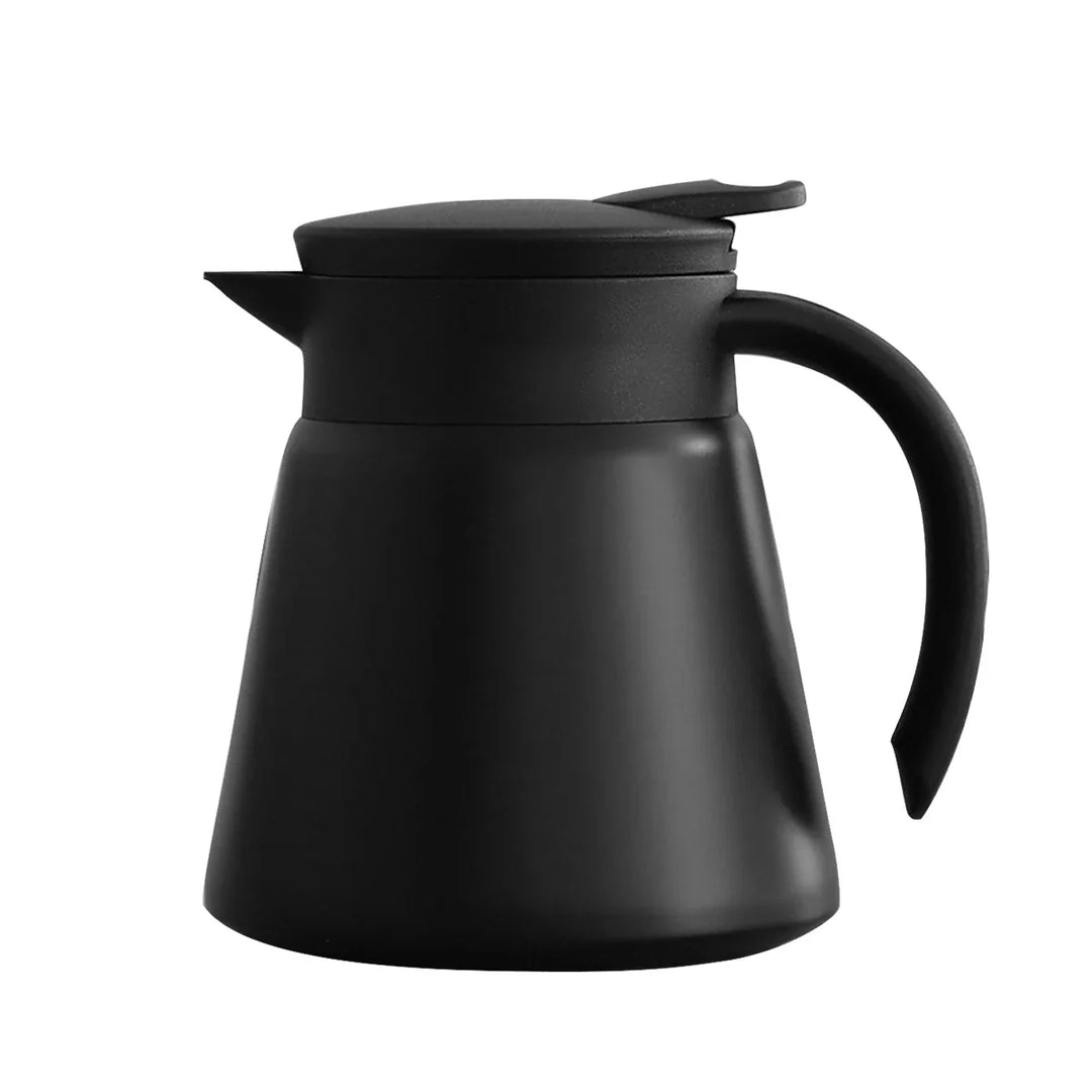 Elegante Edelstahl-Thermoskanne 0,5 L mit doppelwandiger Vakuumisolierung für Tee & Kaffee. Modernes Design.
