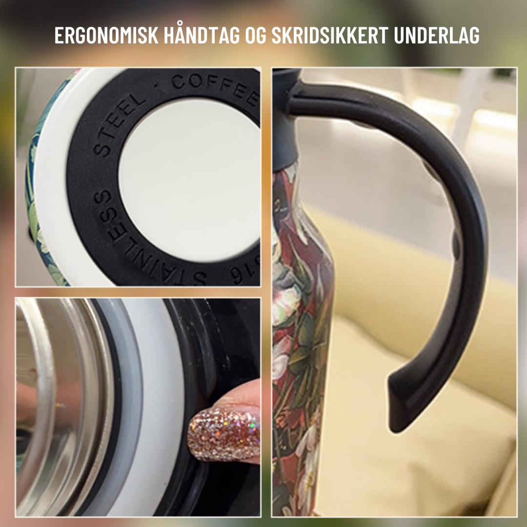Elegante Teekanne aus Edelstahl mit Isolierfunktion, ideal für Teeliebhaber.