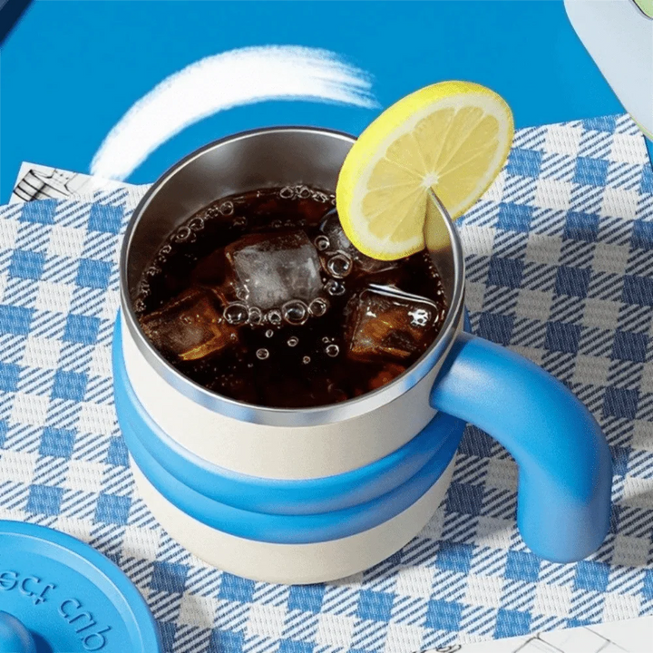 Vielseitiger Edelstahl-Getränkebecher mit süßem Design, als Kaffeebecher oder für Tee nutzbar, ein süßes Accessoire.