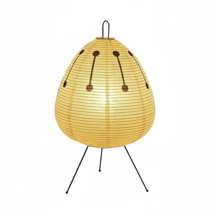 Energieeffiziente LED Reispapier Tischlampe, japanisches Design für sanfte und stimmungsvolle Beleuchtung.