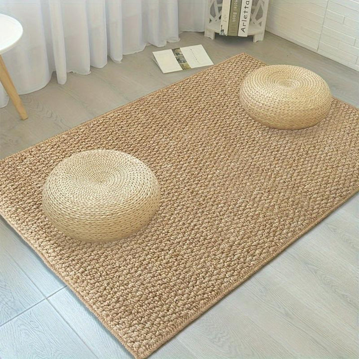 Rutschfeste Polypropylen Fußmatte im Jute-Stil, pflegeleicht und modern für Heimtextilien.