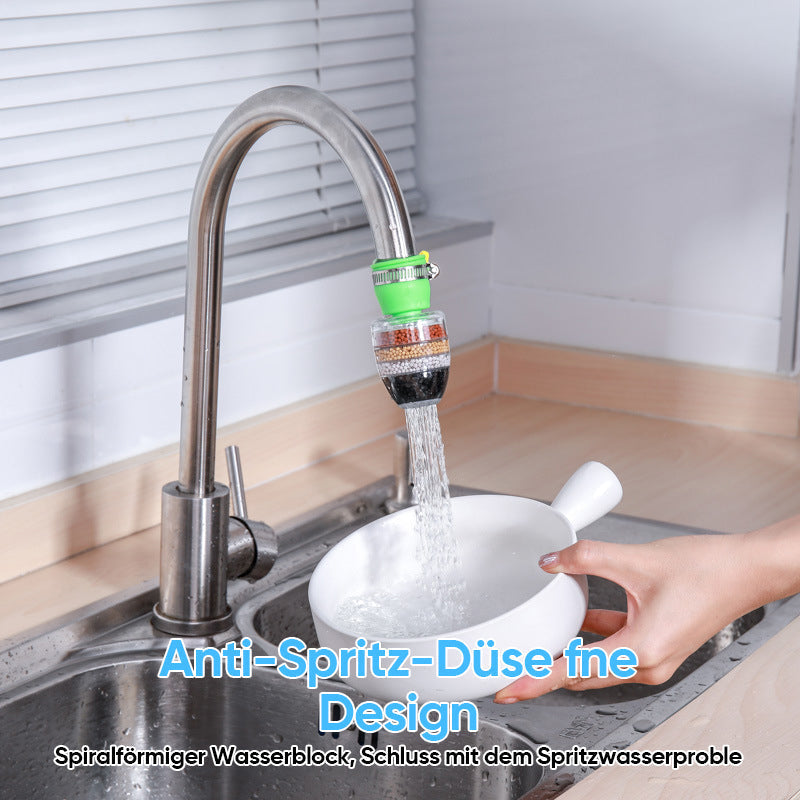 Umweltfreundlicher Wasserhahnfilter für die Küche; reduziert Plastikmüll & spart Ressourcen.