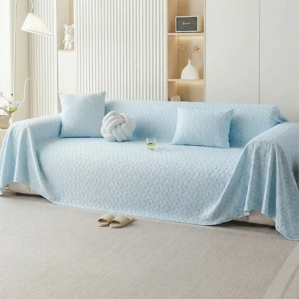 Komfortable, kühlende Couchdecke für Wohnzimmer, strapazierfähig & pflegeleicht für Familien.
