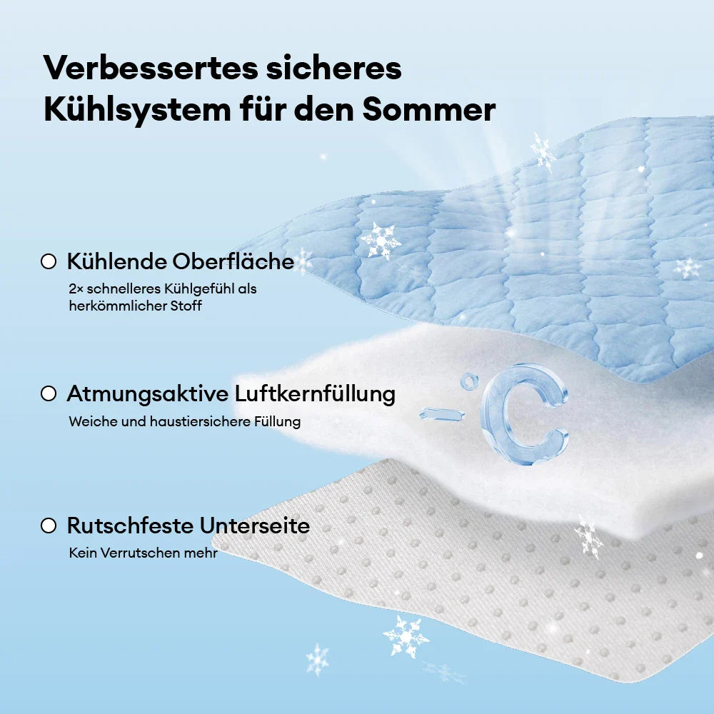 Strukturierter, kühlender Sofabezug, rutschfest. Perfekt für Haustiere und als effektiver Couchschutz im Sommer.