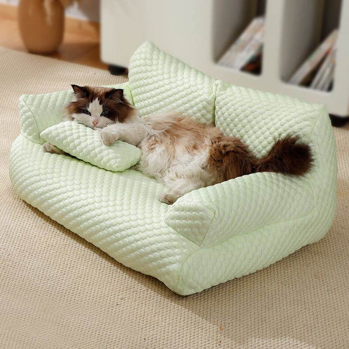 Eisseide-Hundesofa für Welpen und kleine Hunde. Kühlend, atmungsaktiv und maschinenwaschbar.
