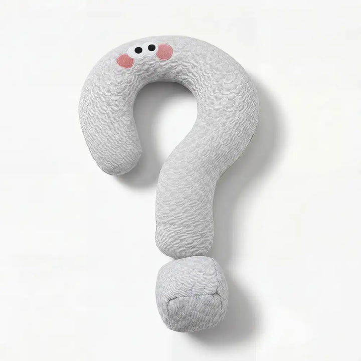 Ergonomisches Eis-Seide Hundekissen, Fragezeichen-Design, kühlend und langlebig, für gesunden Schlaf.
