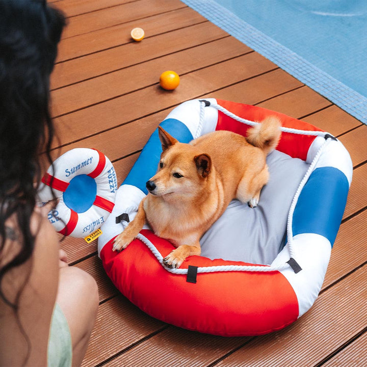 Outdoor-Haustierbett, kühlend & wasserdicht, mit integriertem Kissen für Hunde & Katzen, Sommerbereit.