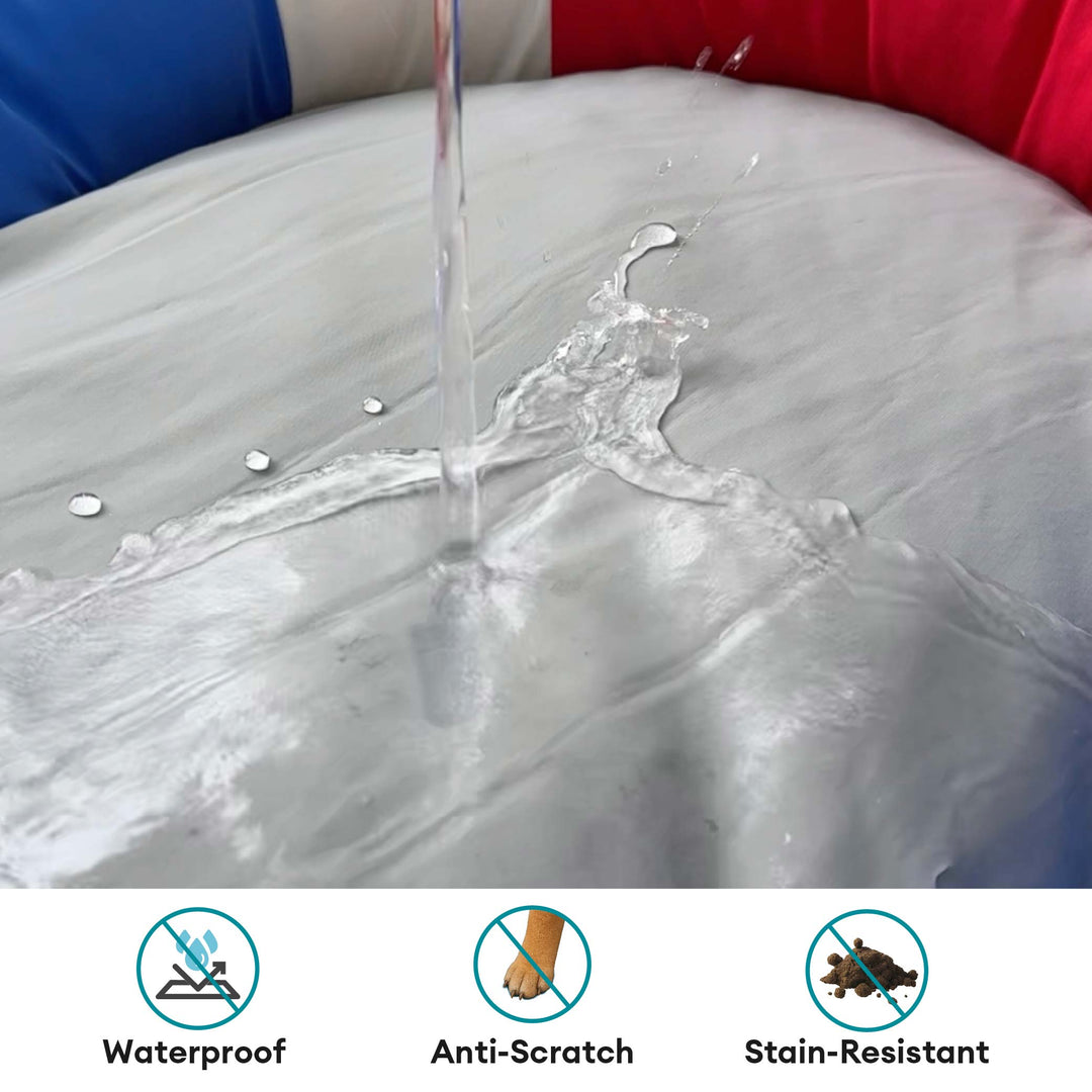 Modernes Kühlbett für Hunde. Wasserdicht, rutschfest und in einzigartiger Bootsform erhältlich.
