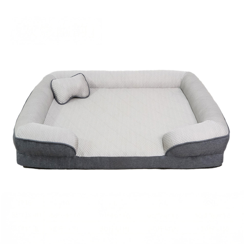 Großes Hundebett, kühlend, orthopädisch. Waschbarer Bezug für Hygiene und Komfort.