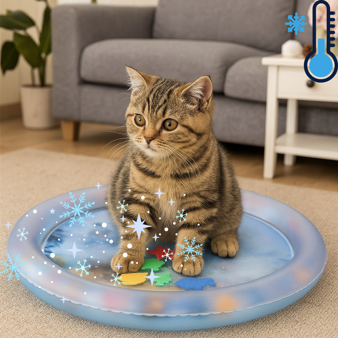 Kühlendes Spiel Wasserbett für Katzen bietet Erfrischung und Spaß im Sommer. Ideal für Haustiere.