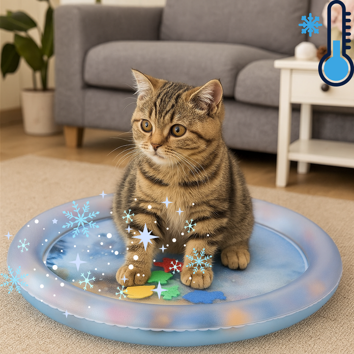 Kühlendes Spiel Wasserbett für Katzen bietet Erfrischung und Spaß im Sommer. Ideal für Haustiere.