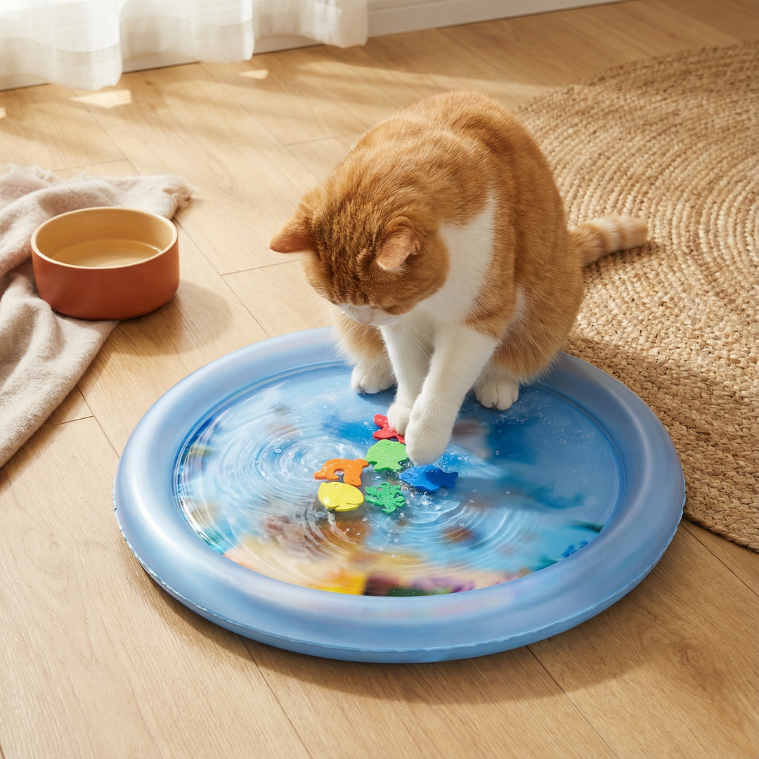 Kühlendes Wasserbett für Katzen bietet Komfort & Entspannung an heißen Sommertagen. Ideal als Katzenzubehör.