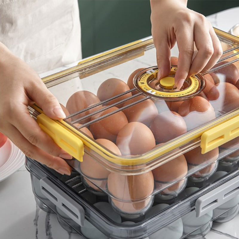 Kühlschrank-Ordnungssystem: Stapelbare Boxen für Gemüse, Obst, Eier & mehr.