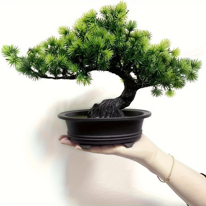 Detailgetreuer Miniaturbaum, künstlicher Bonsai für stilvolle Zuhause-Dekoration, wirkt sehr natürlich.