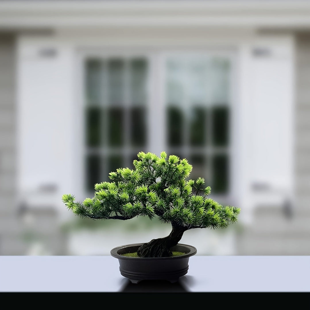 Grüne Dekoration für Innenbereiche: 24 cm künstlicher Bonsai, der nie gegossen werden muss.