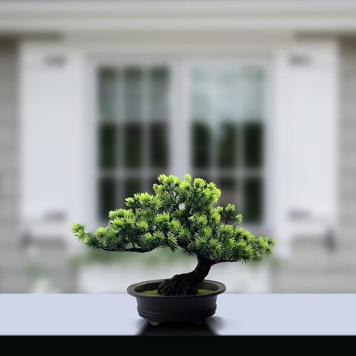 Grüne Dekoration für Innenbereiche: 24 cm künstlicher Bonsai, der nie gegossen werden muss.