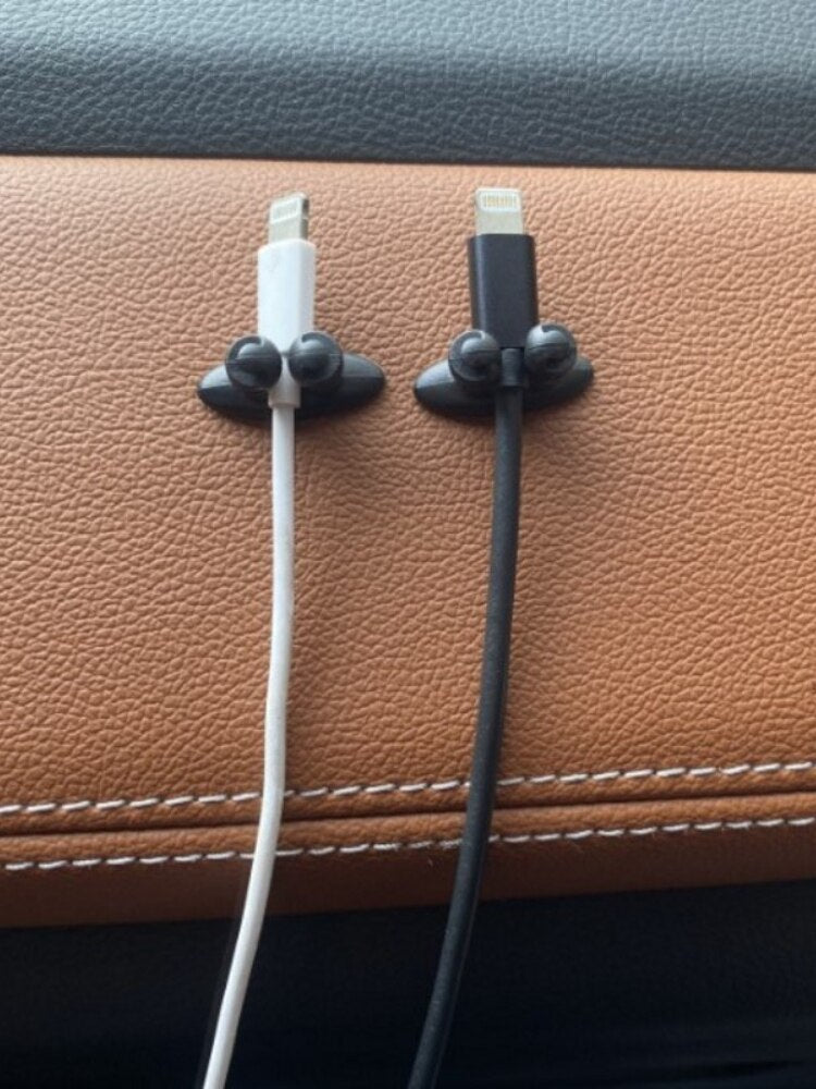 Vielseitige Kabel Organizer (5er Set) für alle Kabeltypen. Ideal für Büro, Auto und Zuhause – Schluss mit Kabelsalat.
