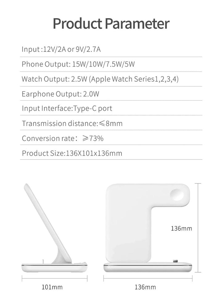 Schreibtisch-Ladestation: iPhone, Apple Watch, AirPods kabellos schnell und ordentlich laden.