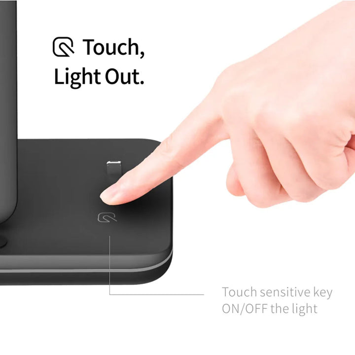 15W kabelloses iPhone Ladepad, dazu Ladebereiche für Apple Watch und AirPods.