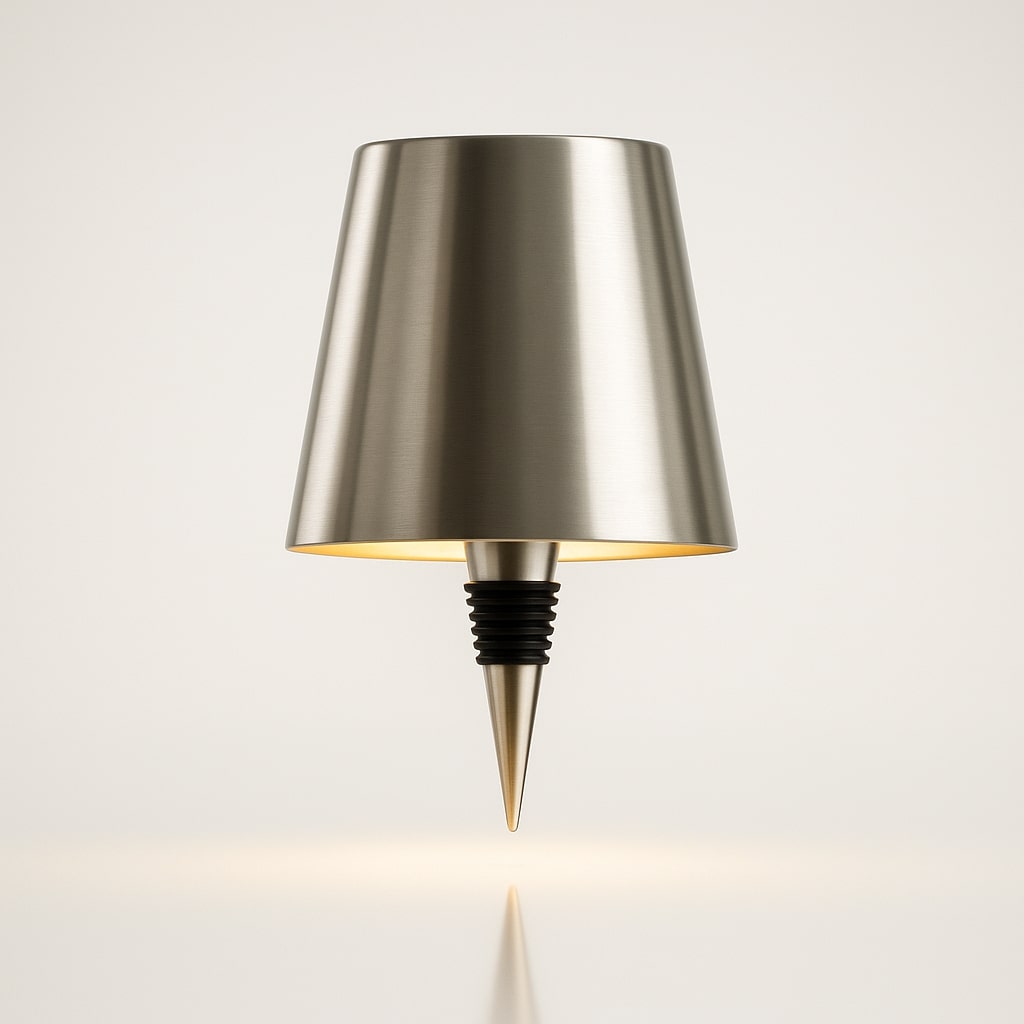 Multifunktionaler LED-Flaschenlampen-Aufsatz, dimmbar & kabellos. Ideal als Tischlampe & Akzentlicht.