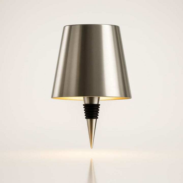 Multifunktionaler LED-Flaschenlampen-Aufsatz, dimmbar & kabellos. Ideal als Tischlampe & Akzentlicht.