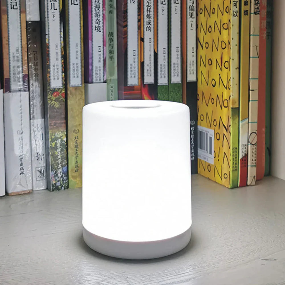 Tragbare, wiederaufladbare LED-Tischlampe für Wohnzimmer, Balkon oder Büro. Berührungslos dimmbar und kabellos.
