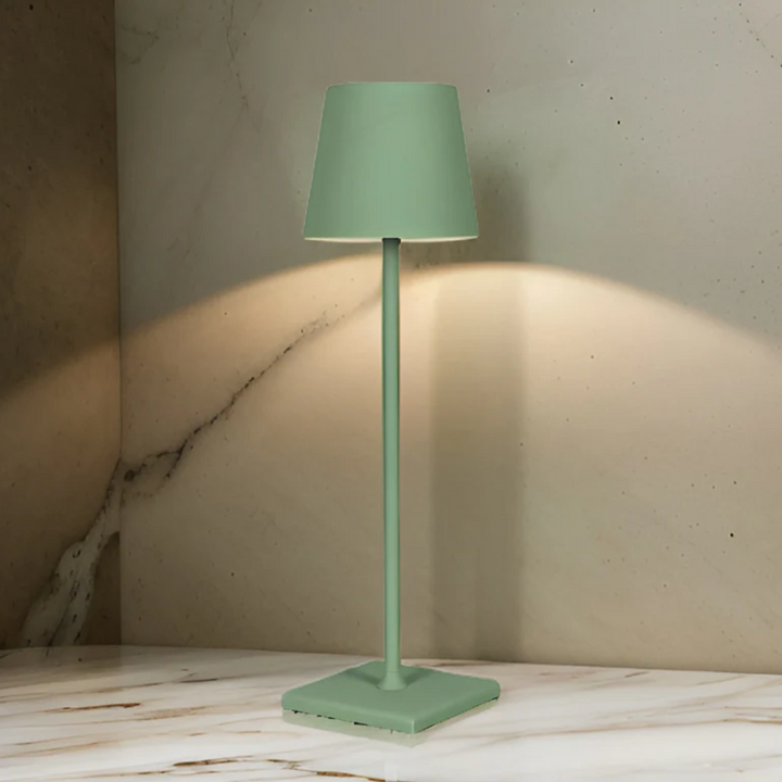 Kabellose LED Tischlampe, dimmbar, wiederaufladbar, ideal als Stimmungslicht & flexible Beleuchtung.