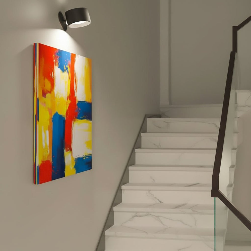 Moderne, dimmbare Akku-LED-Wandleuchte, ideal für Wohnzimmer & Schlafzimmer.