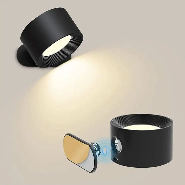 Flexible Innenbeleuchtung: Kabellose, drehbare LED-Wandleuchte mit USB-Ladefunktion.