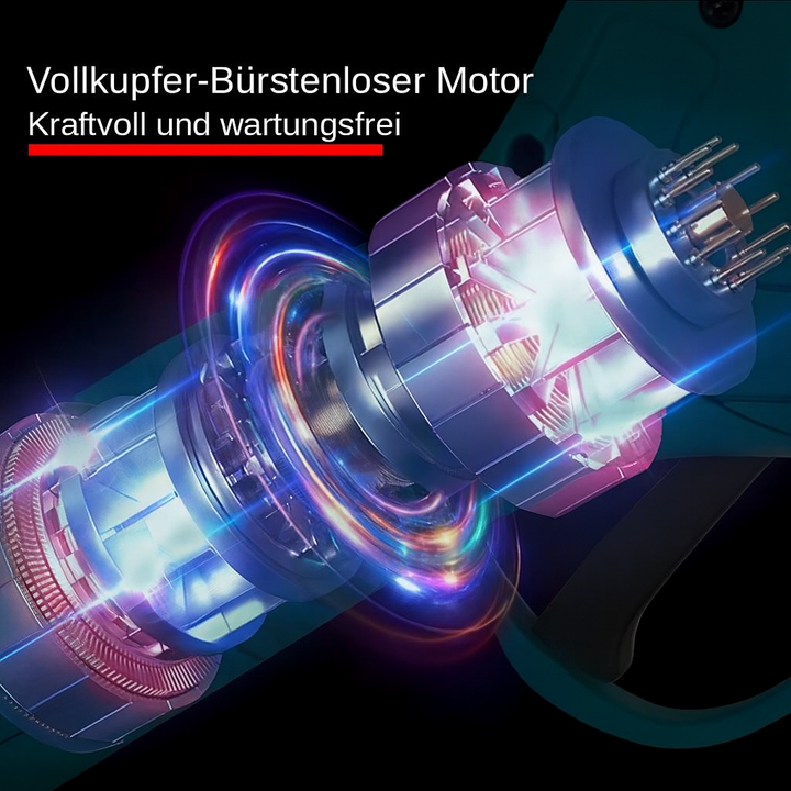 Sicherheitsverriegelung der Akku-Gartenschere für sicheres Handling beim Baumschnitt und bürstenlosen Betrieb.