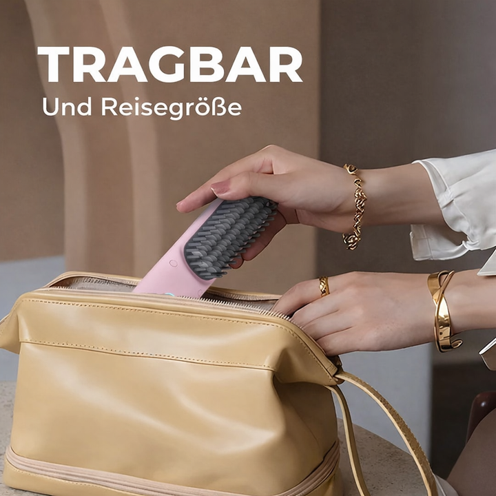 Die kabellose Glättbürste sorgt für glänzendes Haar. Einfaches, schnelles Styling mit diesem Beauty-Tool unisex.
