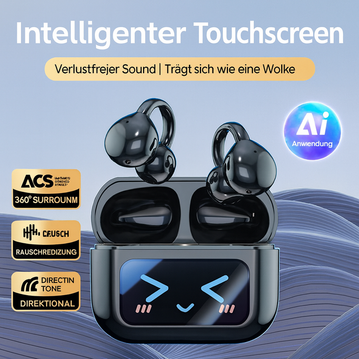 Kabellose KlangBuddz Touch Ohrhörer, Studio-Klang, federleicht, mit Touch-Steuerung & Geräuschunterdrückung.