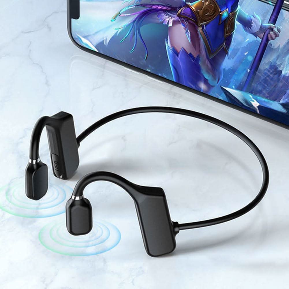 Leichte, ergonomische Knochenschall-Kopfhörer für offenes Hören, mit Bluetooth und langer Akkulaufzeit für Aktive.