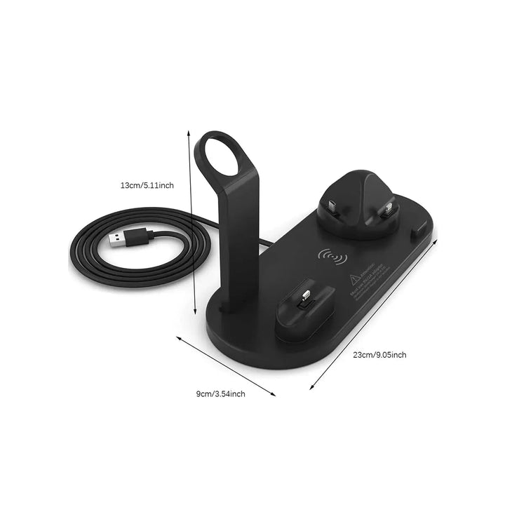 Alle Apple Geräte gleichzeitig laden: iPhone, Watch & AirPods auf der drahtlosen 3-in-1 Ladestation Chargix.